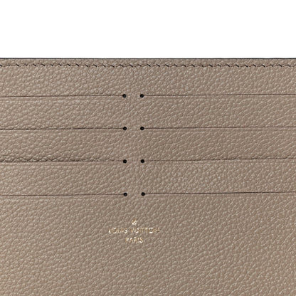 Louis Vuitton Calfskin Felicie Chain Wallet Card Holder Insert Tourterelle 7 of 9