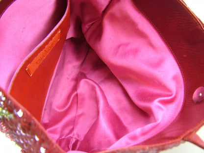 Valentino Garavani Sequin Tote Burgundy 9 of 9