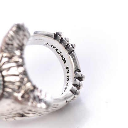 Gucci Sterling Silver Resin Anger Forest Wolf Head Ring 9 8 of 9