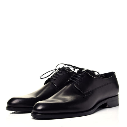 Christian Dior Brushed Calfskin Derby Shoes 40.5 Black 3 of 9