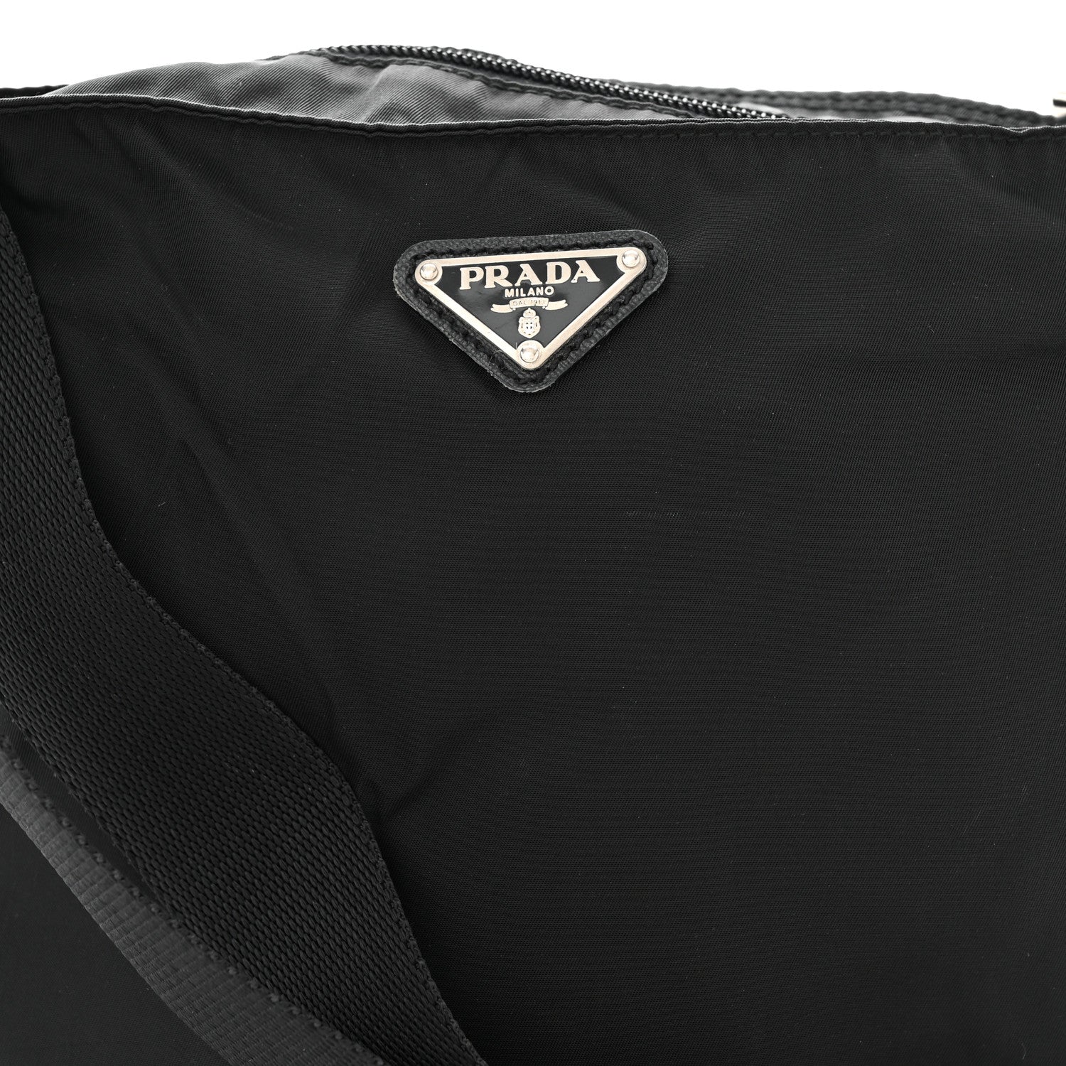Prada Nylon Vela Flat Messenger Bag Black 8 of 10