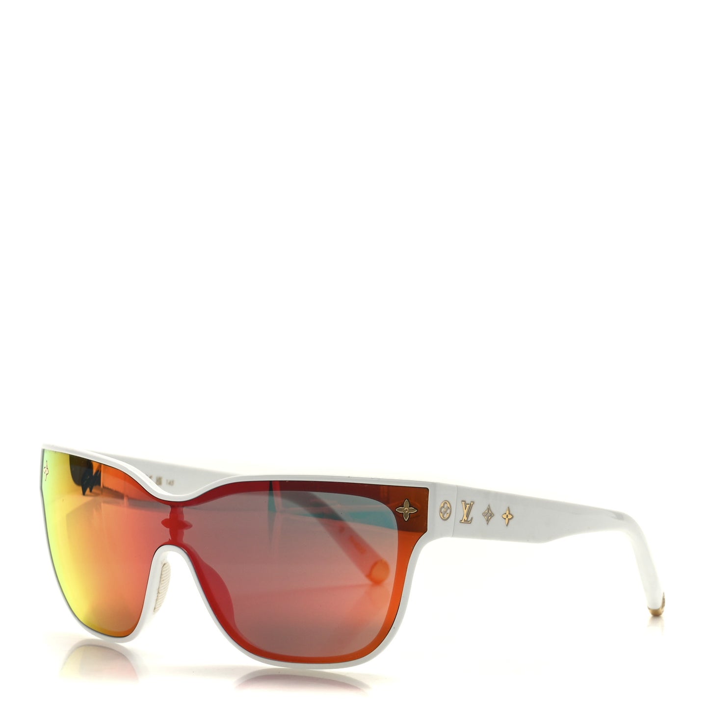 Nylon LV Shadow Square Sunglasses Z1845U White