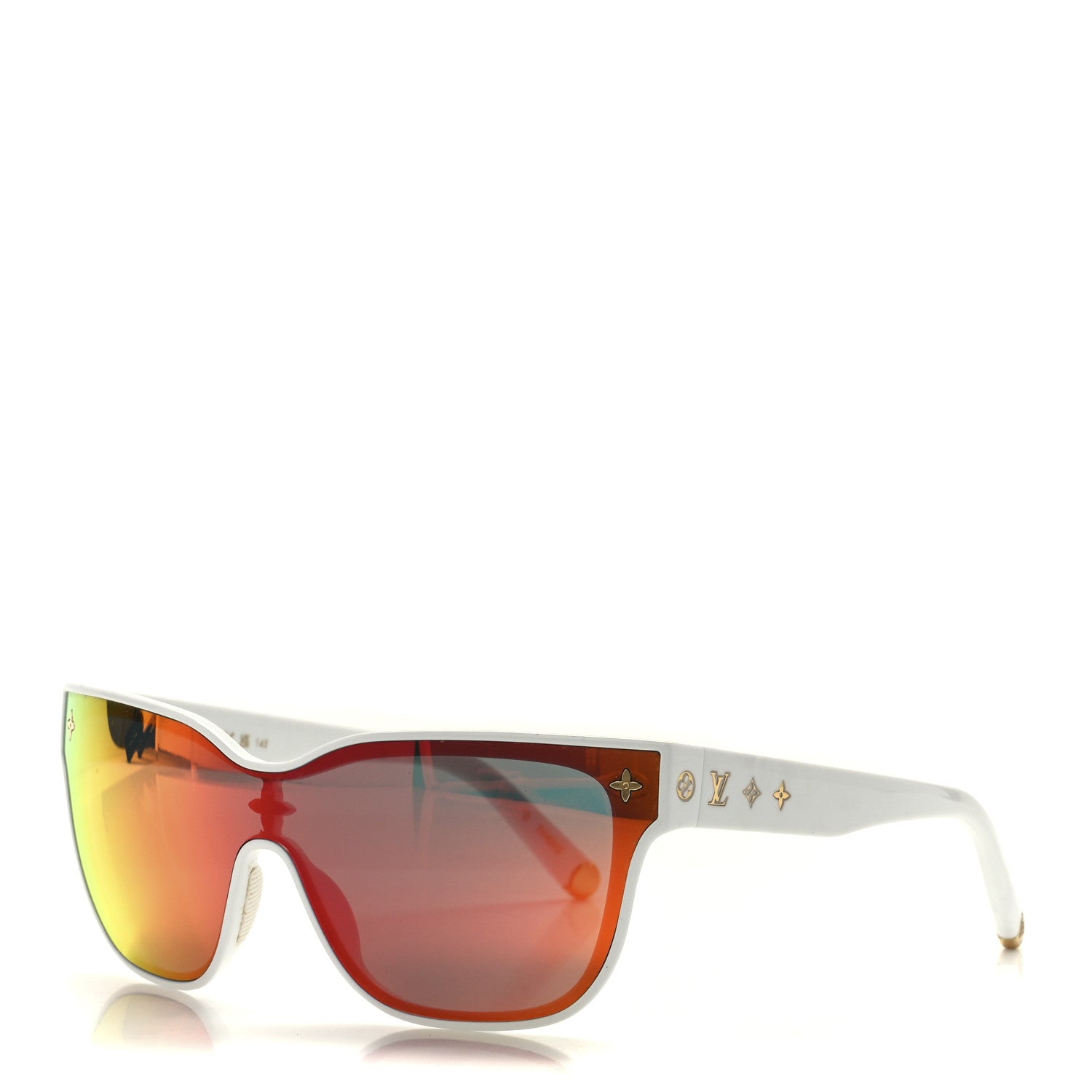 Louis Vuitton Nylon LV Shadow Square Sunglasses Z1845U White 1 of 8