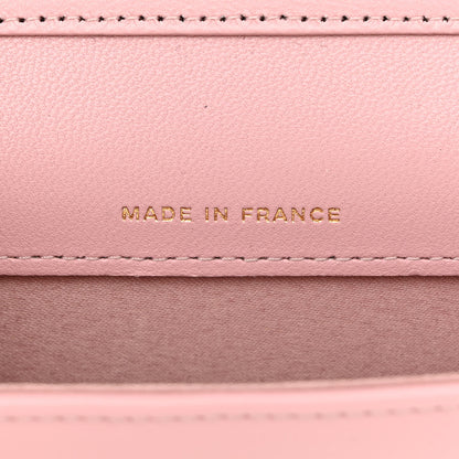 Chanel Lambskin Crystal Diamante Clutch With Chain Light Pink 6 of 9