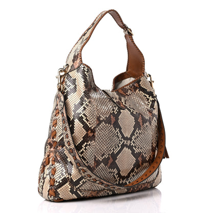 Gucci Snakeskin Large New Jackie Shoulder Bag Multicolor 3 of 15