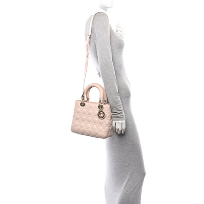 Christian Dior Lambskin Cannage Medium Lady Dior Light Pink 2 of 11