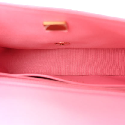 Chanel Lambskin Resin Quilted Mini Heart Square Flap Pink 5 of 11