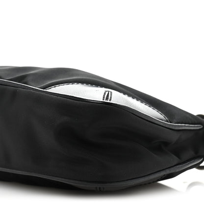 Prada Tessuto Nylon Soft Calf Shoulder Bag Black Black 9 of 13