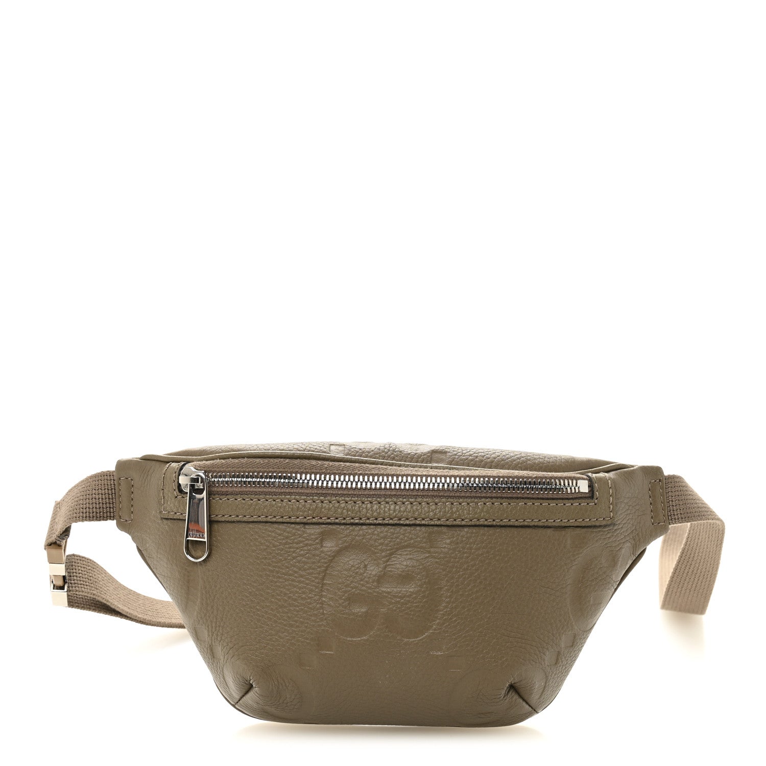 Gucci Piuma Calfskin Jumbo GG Embossed Small Belt Bag Good Taupe 1 of 10