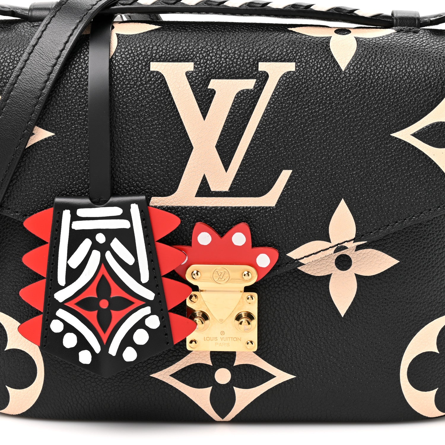 Louis Vuitton Empreinte Monogram Giant Crafty Pochette Metis Black Creme 8 of 10