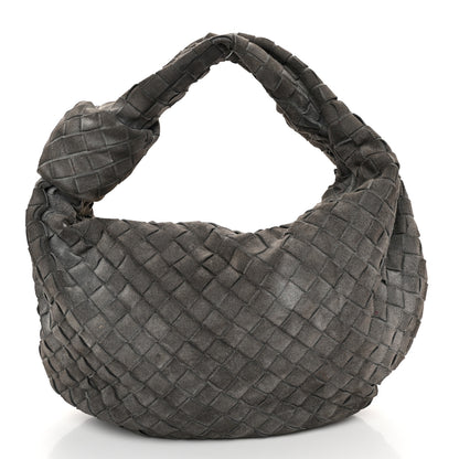 Bottega Veneta Suede Calfskin Intrecciato Teen Jodie Hobo Thunder 1 of 11