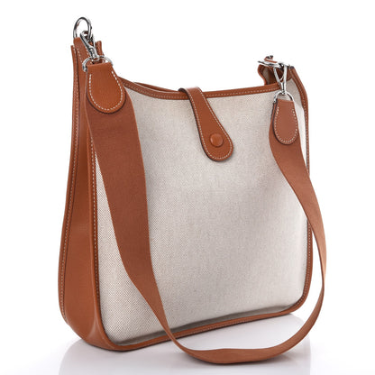 Hermes Toile Epsom Evelyne III GM Ecru Gold 3 of 8