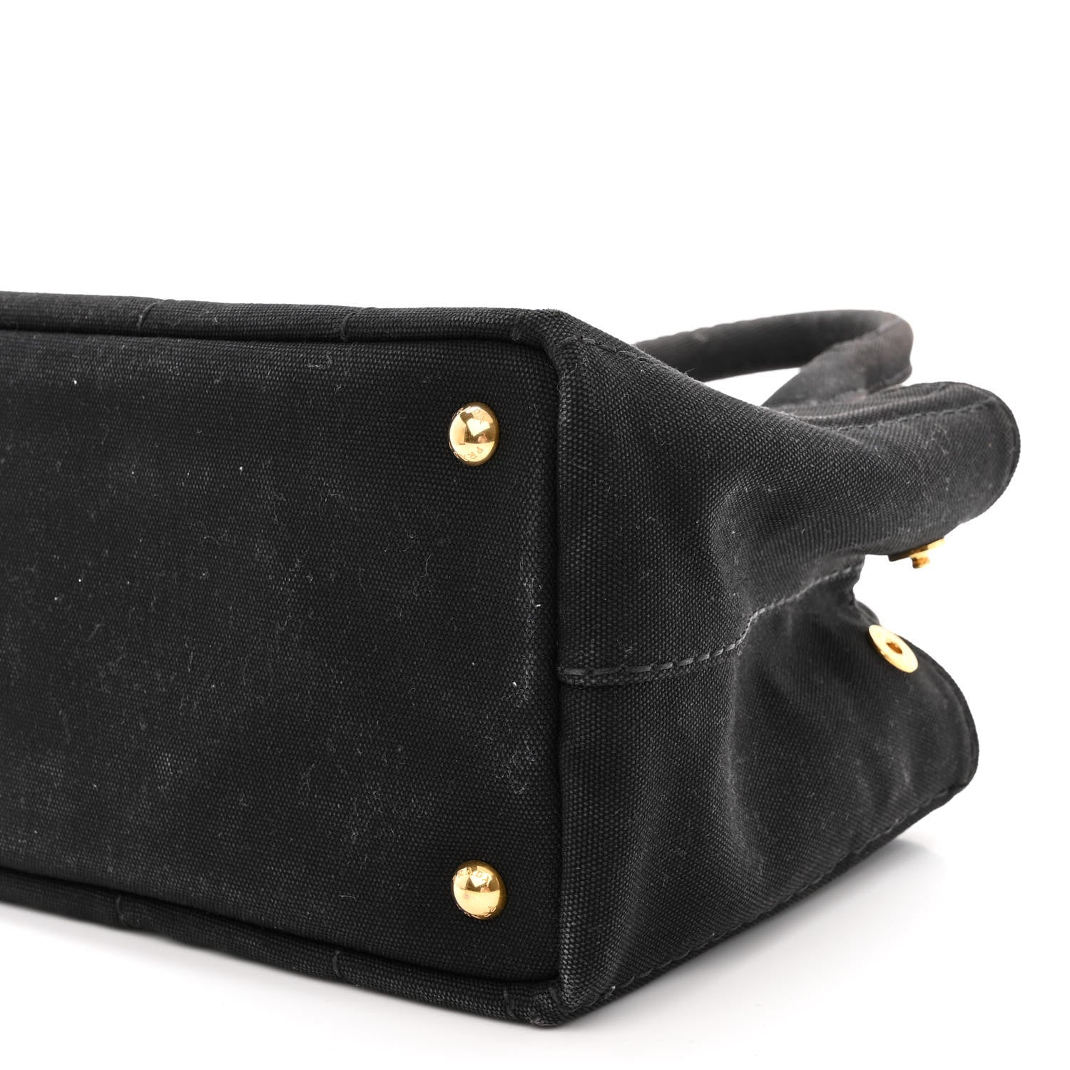 Prada Canapa Small Logo Tote Black Talco 9 of 9