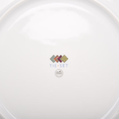Hermes Porcelain Tie Dinner Plate Set of 2 5 of 5