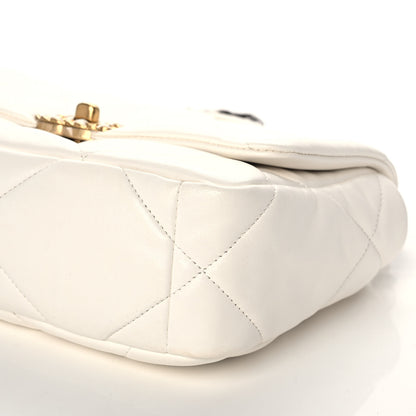 Chanel Lambskin Quilted Medium Chanel 19 Flap White 10 of 10
