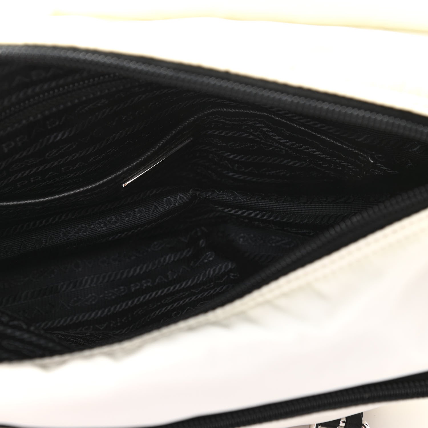 Prada Nylon New Vela Studded Messenger White Fuoco 5 of 12