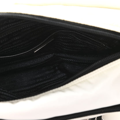 Prada Nylon New Vela Studded Messenger White Fuoco 5 of 12