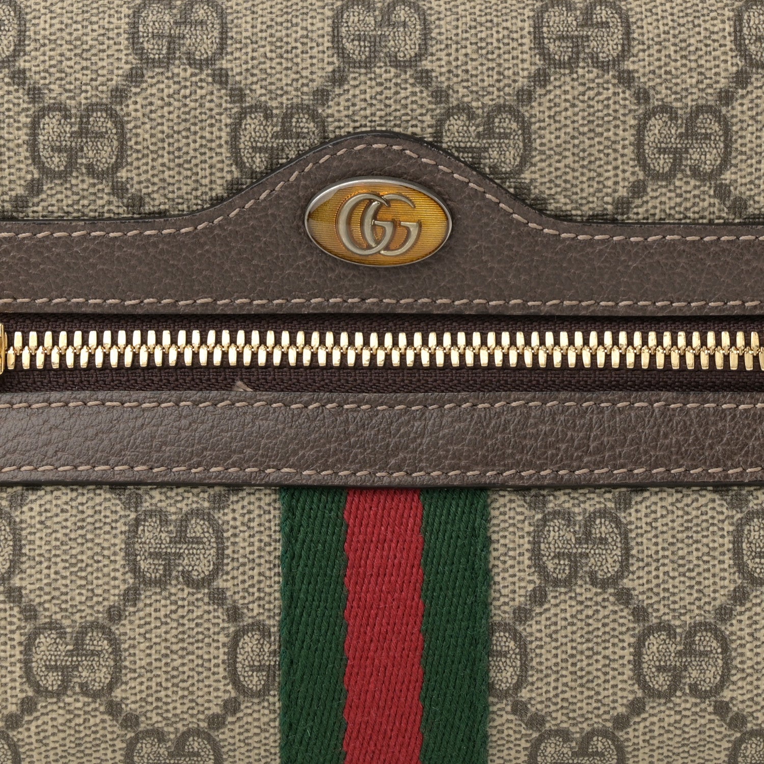 Gucci GG Supreme Monogram Web Small Ophidia Belt Bag 85 34 Dark Brown 8 of 17
