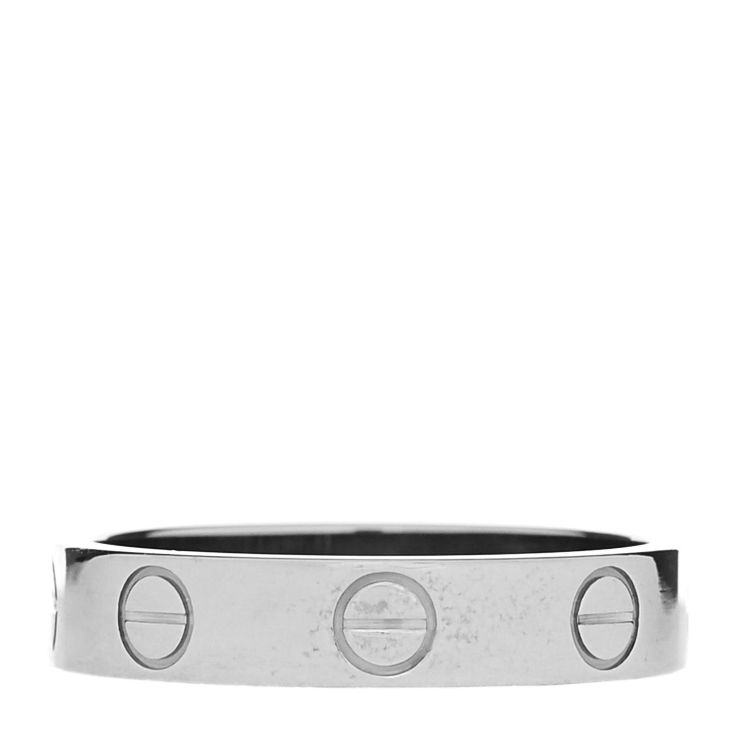 18K White Gold 3.5mm LOVE Wedding Band Ring 49 5