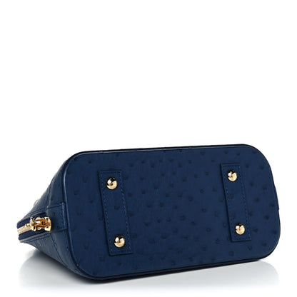 Louis Vuitton Ostrich Alma BB Indigo 4 of 9