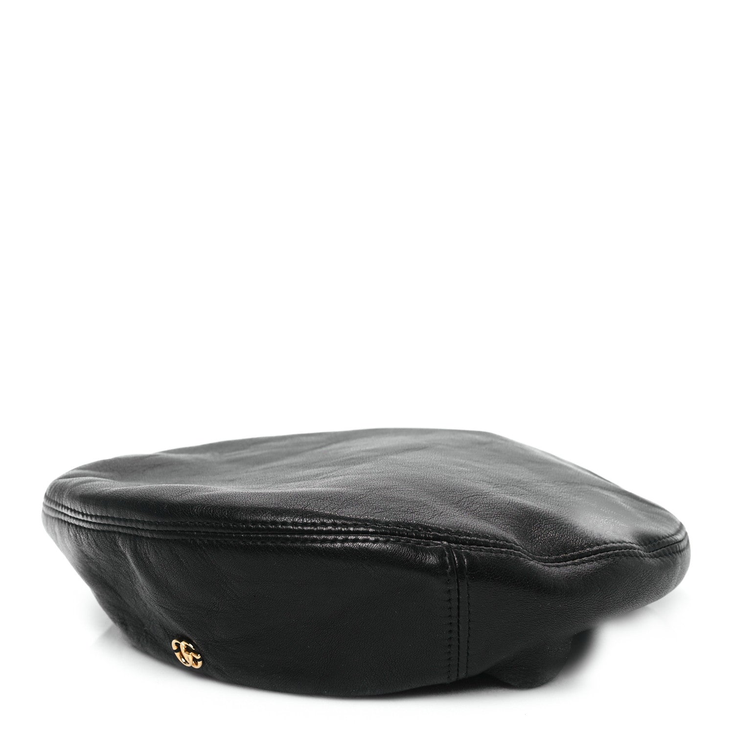 Gucci Lambskin Beret Hat 57 M Black 1 of 8