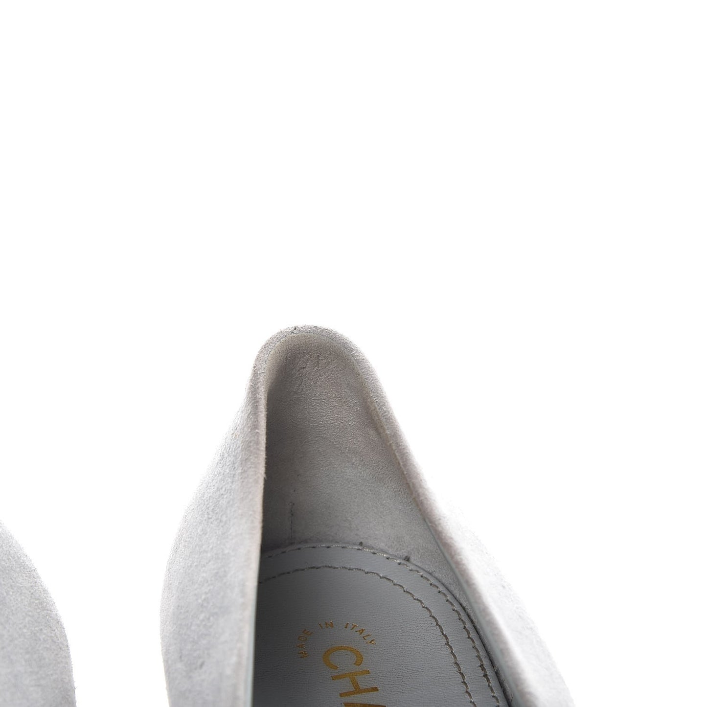 Suede Calfskin Camellia Ballerina Pumps 37.5 Light Blue