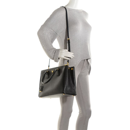 Prada Saffiano Lux Medium Double Zip Tote Nero Black 2 of 11