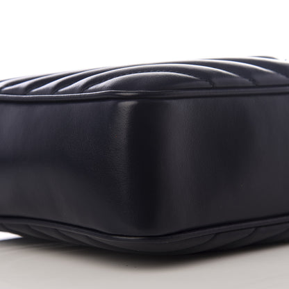 Saint Laurent Calfskin Matelasse Monogram Lou Camera Bag Navy 5 of 8