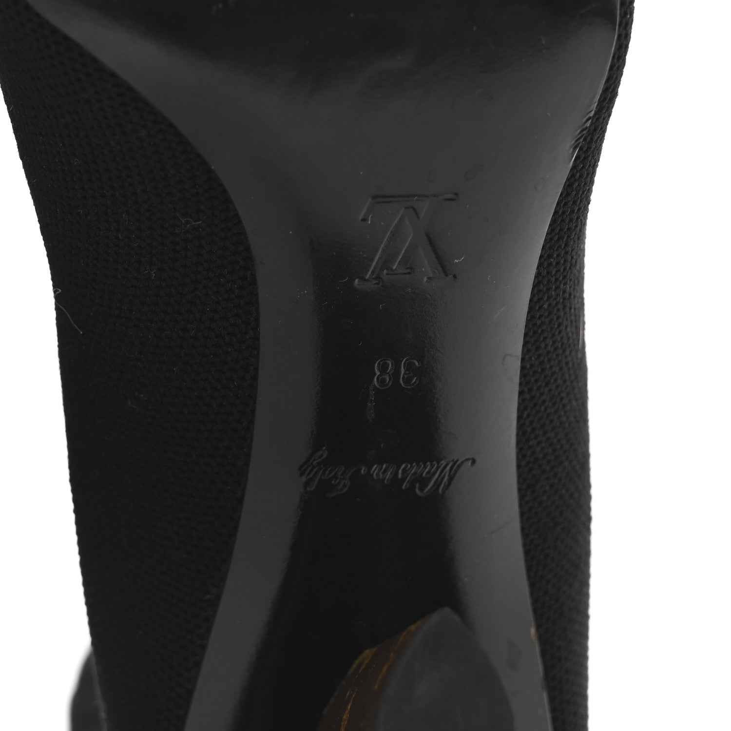 Louis Vuitton Monogram Stretch Fabric Silhouette Ankle Boots 38 Black 7 of 8