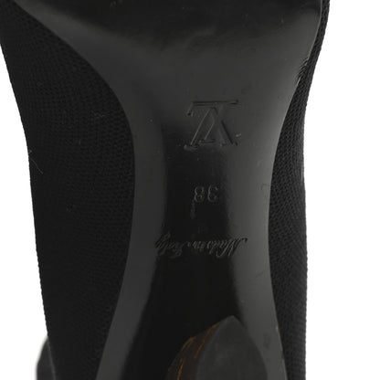 Louis Vuitton Monogram Stretch Fabric Silhouette Ankle Boots 38 Black 7 of 8