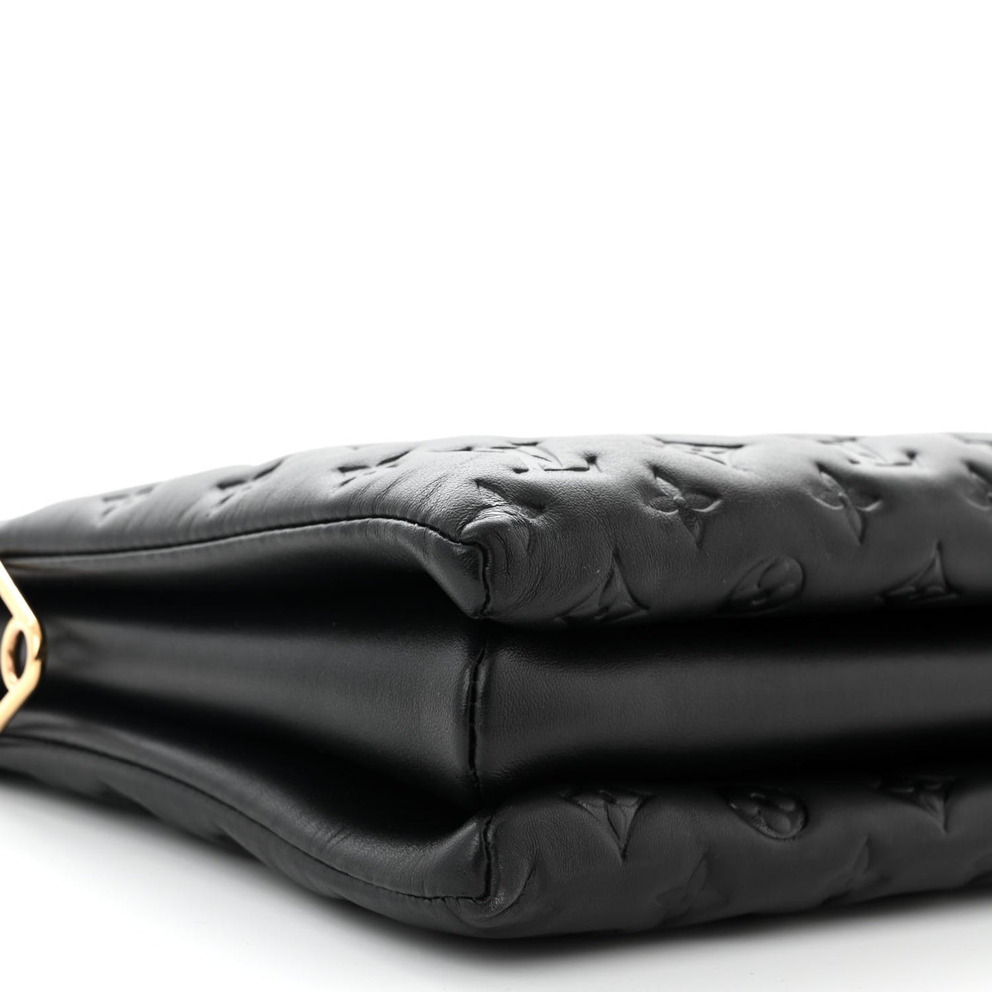 Lambskin Embossed Monogram Coussin MM Black