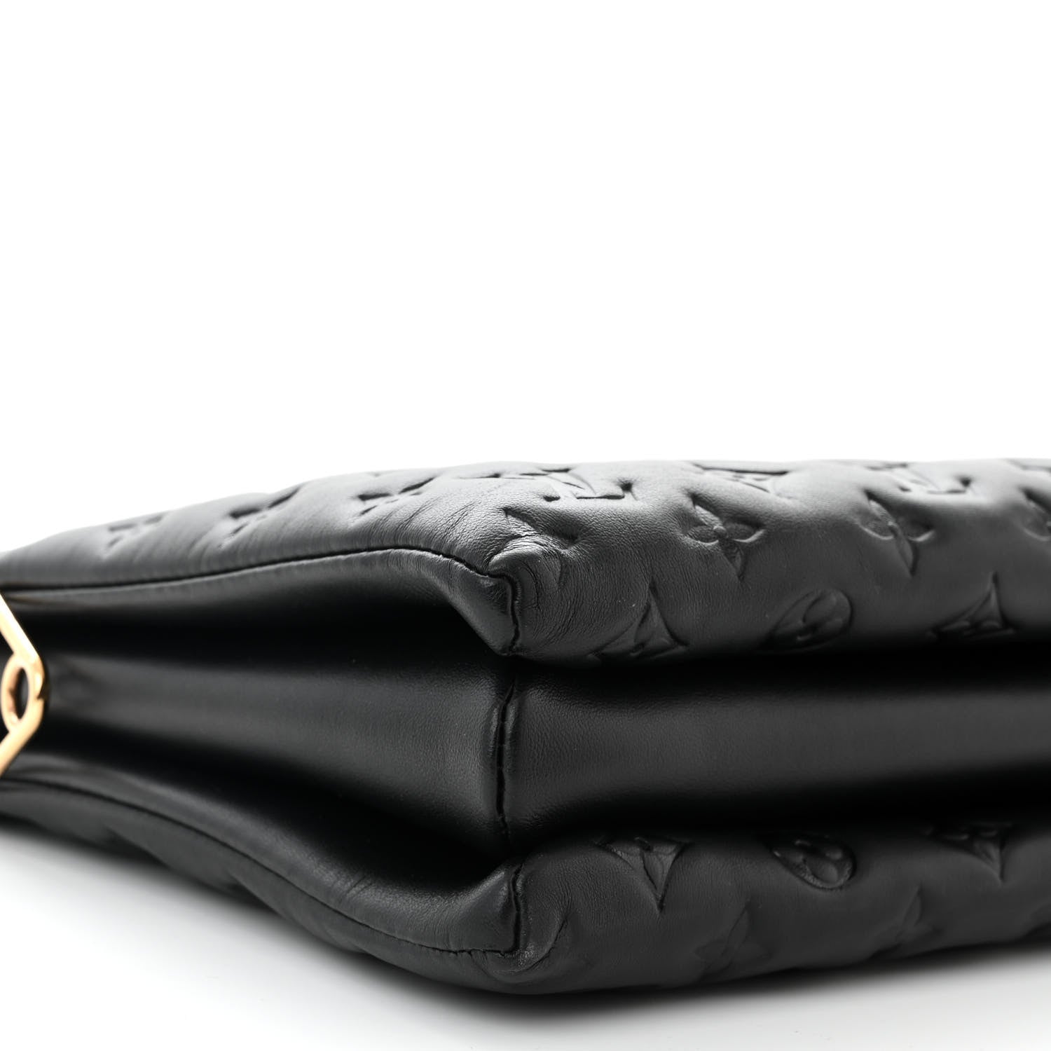 Louis Vuitton Lambskin Embossed Monogram Coussin MM Black 10 of 11