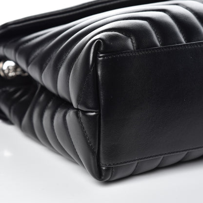 Saint Laurent Calfskin Y Quilted Monogram Medium Loulou Chain Satchel Black 9 of 10