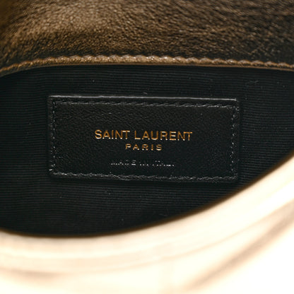 Saint Laurent Metallic Lambskin Monogram Loulou Puffer Pouch Clutch Gold 6 of 6