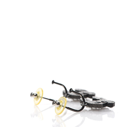 Chanel Pearl CC Earrings Ruthenium 3 of 5