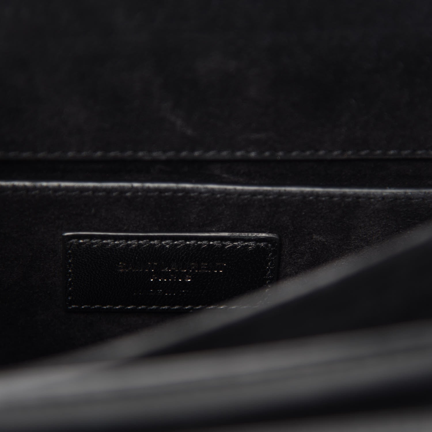 Saint Laurent Calfskin Medium Monogram Sunset Shoulder Bag With Braided Strap Black 10 of 12