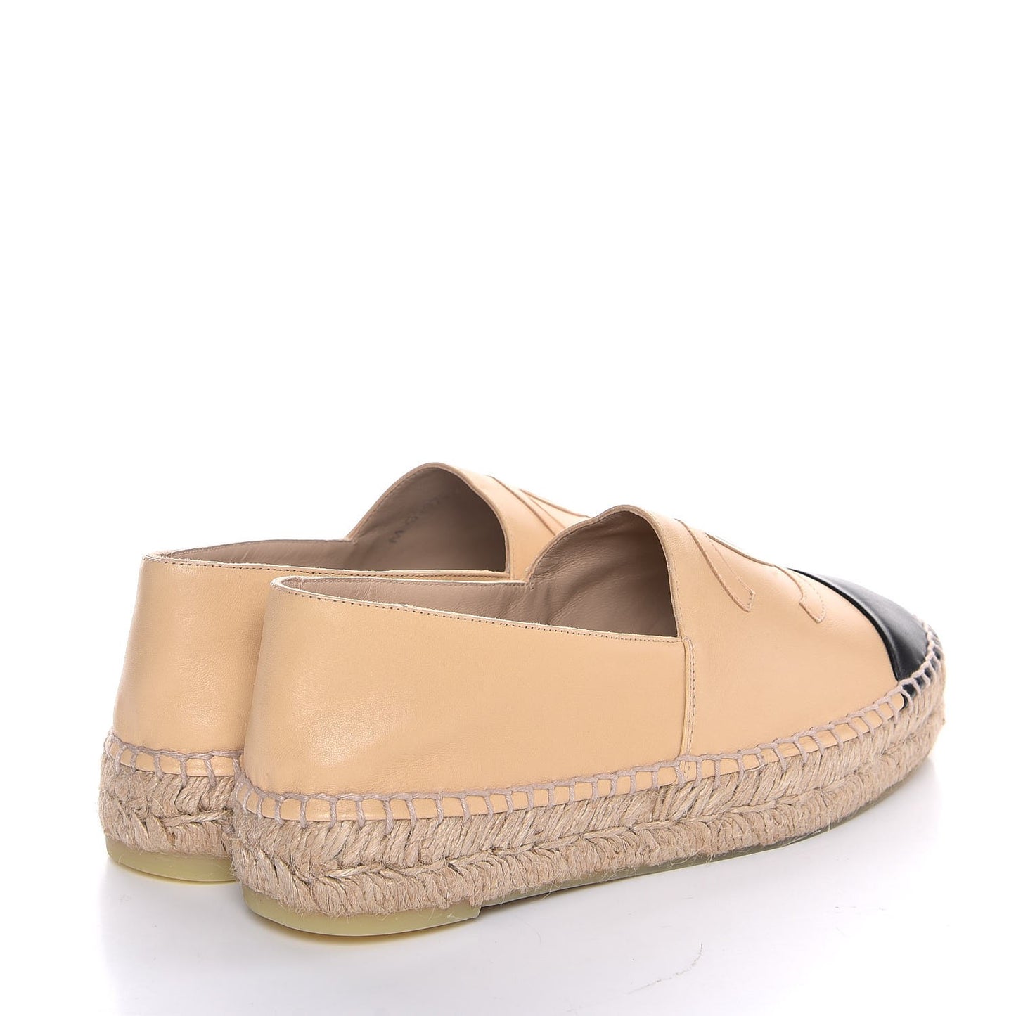Lambskin CC Espadrilles 38 Beige Black