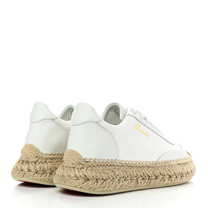 Christian Louboutin Toile Calfskin Espasneak Flat Sneaker 38 Ivory 4 of 9