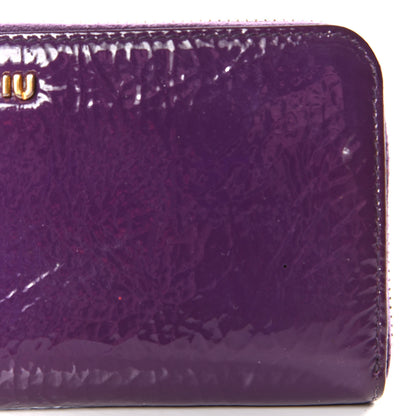 Miu Miu Vernice Naplak Zip Around Wallet Ciclamino 7 of 9