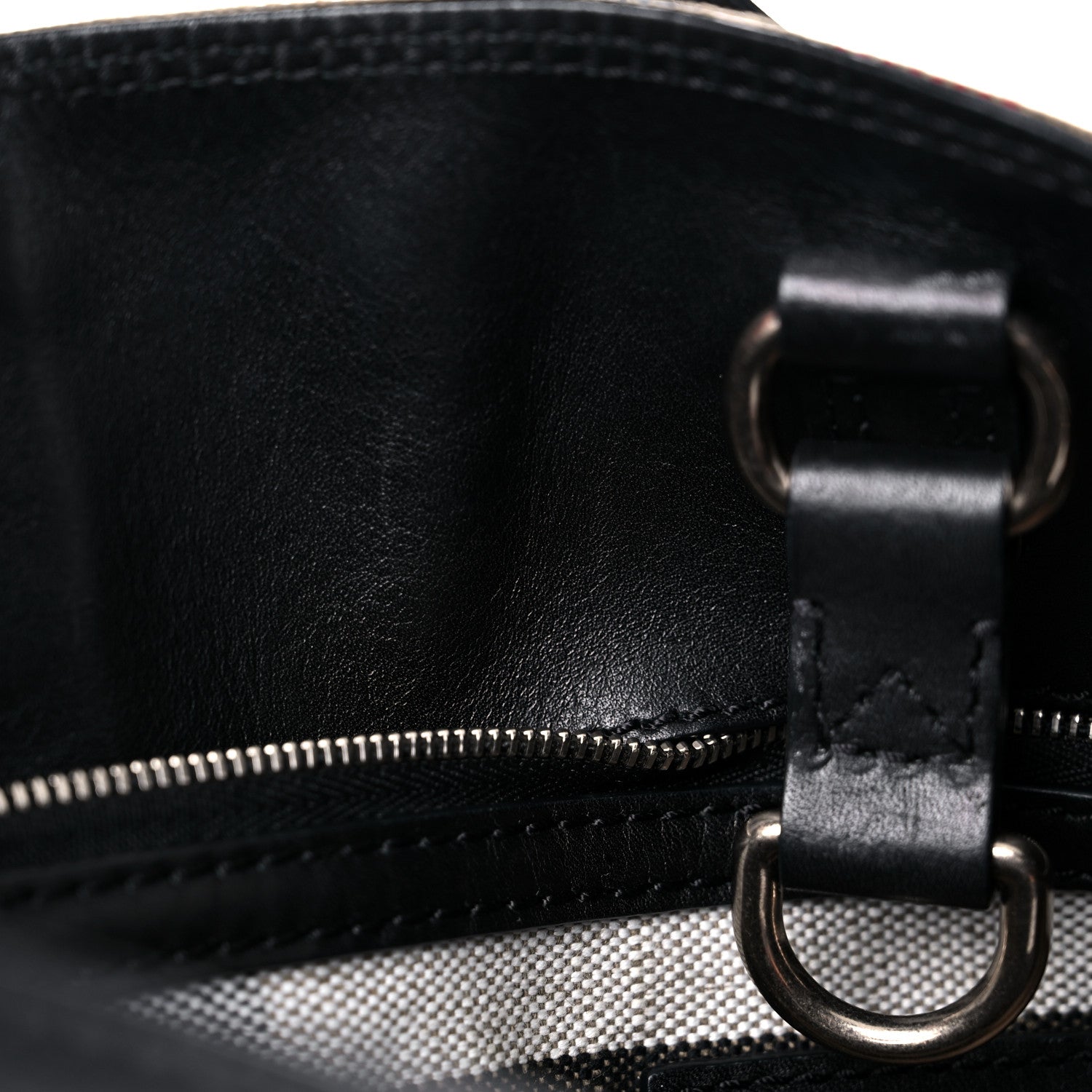 Burberry Canvas Mega Check Medium Ashby Hobo Black 15 of 25