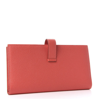 Hermes Epsom Bearn Gusset Wallet Rose Jaipur 3 of 7