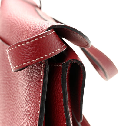 Hermes Taurillon Clemence Halzan 31 GM Rouge H 12 of 13