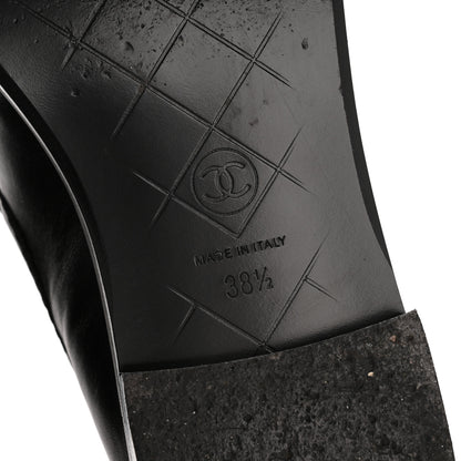 Chanel Lambskin Quilted CC Turnlock Loafers 38.5 Black 7 of 13