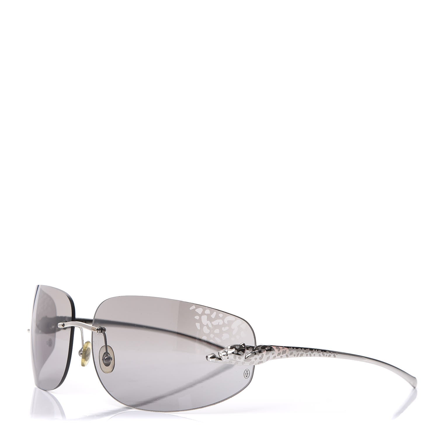 Cartier Panthere De Sunglasses Black Silver 1 of 7