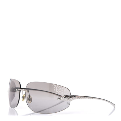 Cartier Panthere De Sunglasses Black Silver 1 of 7