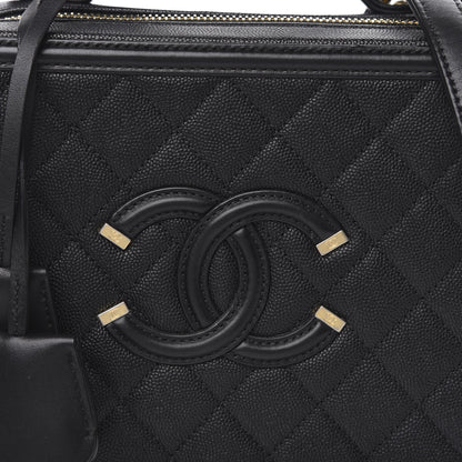 Chanel Caviar Quilted Medium CC Filigree Vanity Case Black 10 of 10