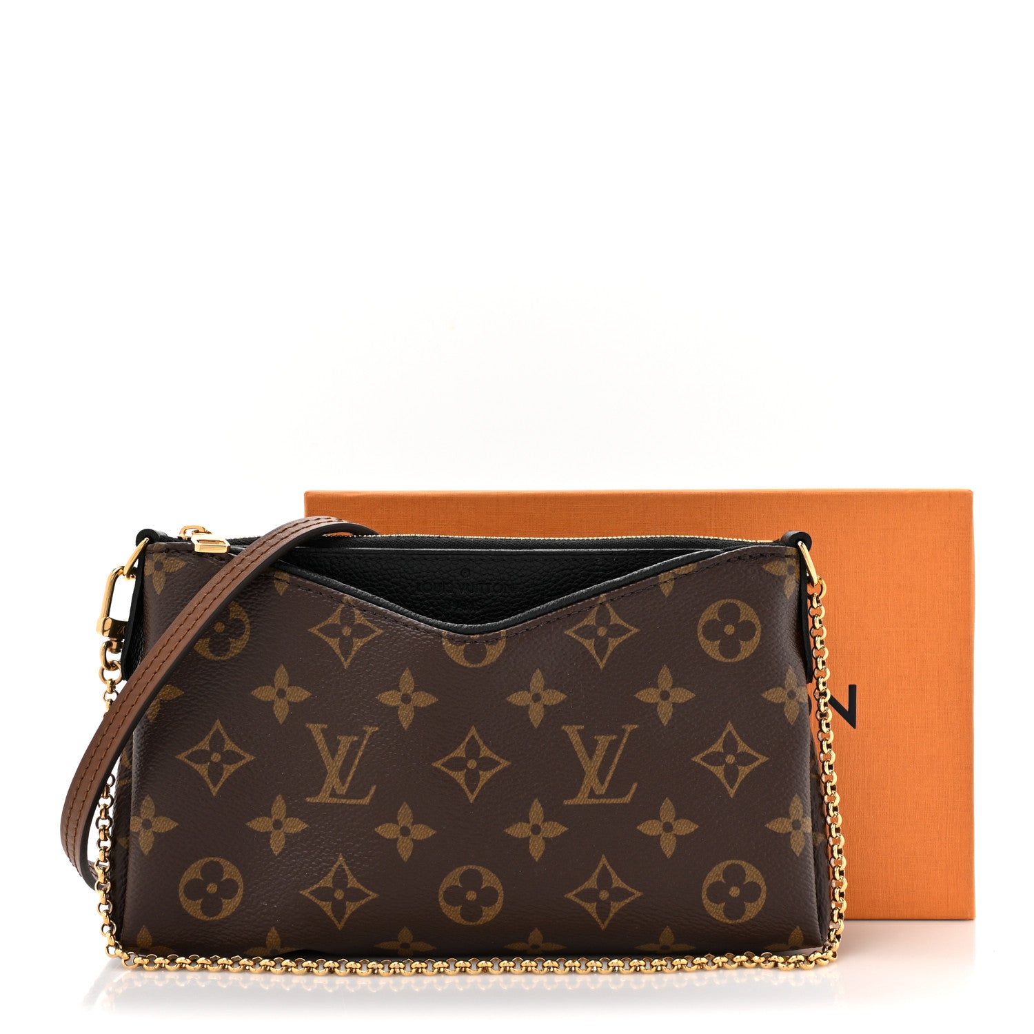Louis Vuitton Monogram Pallas Clutch Black 9 of 9