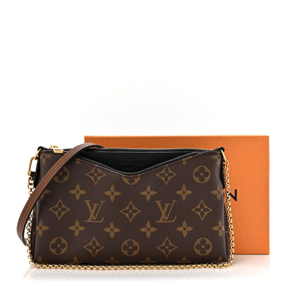 Louis Vuitton Monogram Pallas Clutch Black 9 of 9