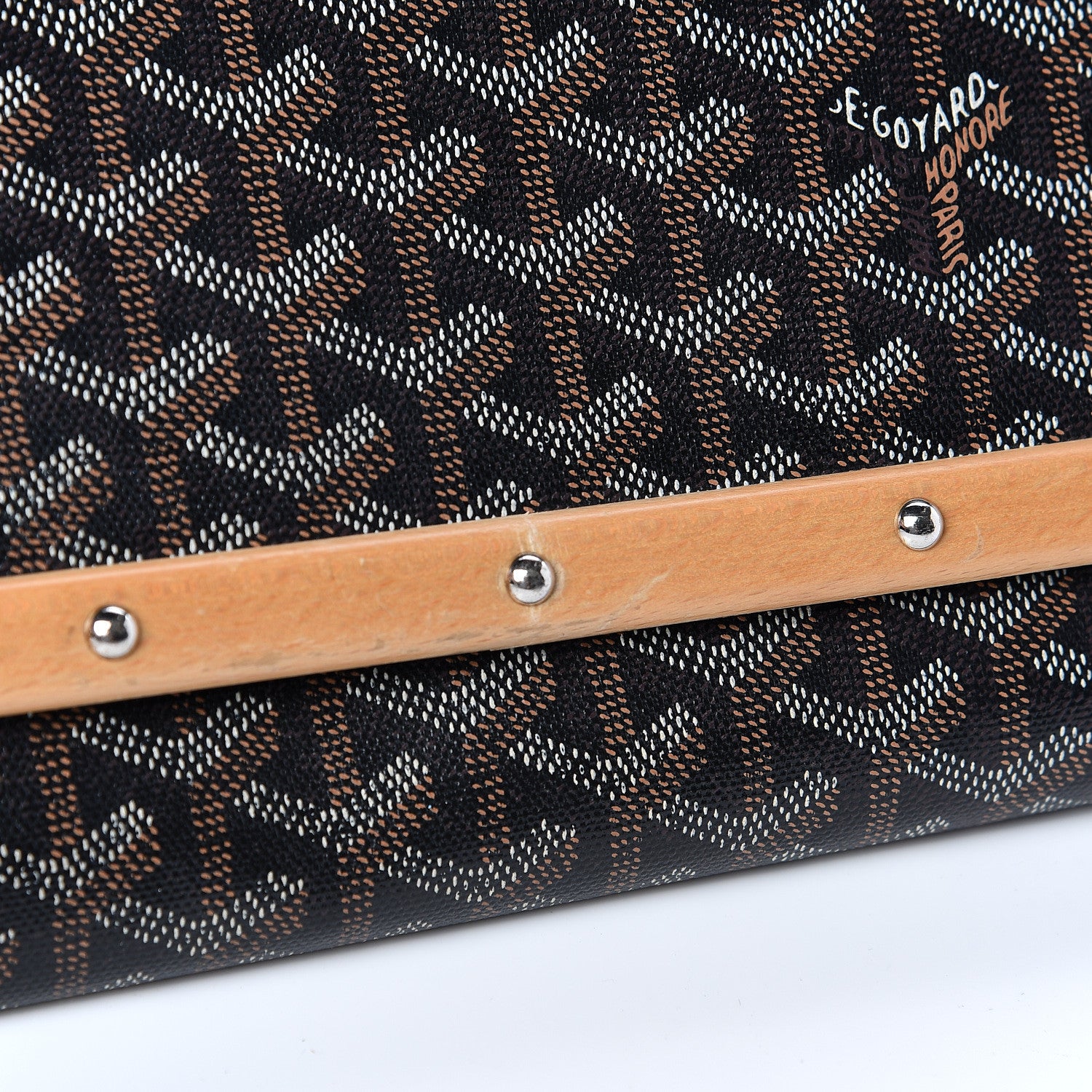 Goyard Goyardine Monte Carlo Bois Clutch Black 9 of 9