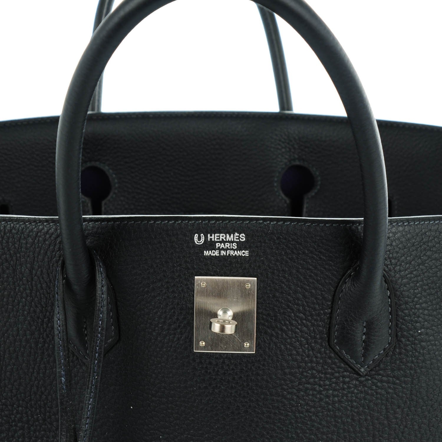 Hermes Togo Horseshoe Birkin 40 Indigo Iris 2 of 23